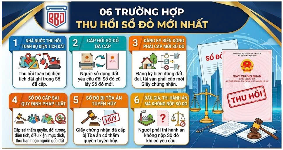 06 trường hợp thu hồi sổ đỏ mới nhất