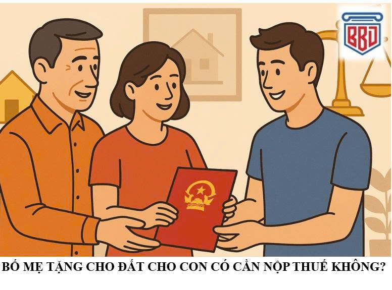 Bố mẹ tặng cho đất cho con có cần nộp thuế không?
