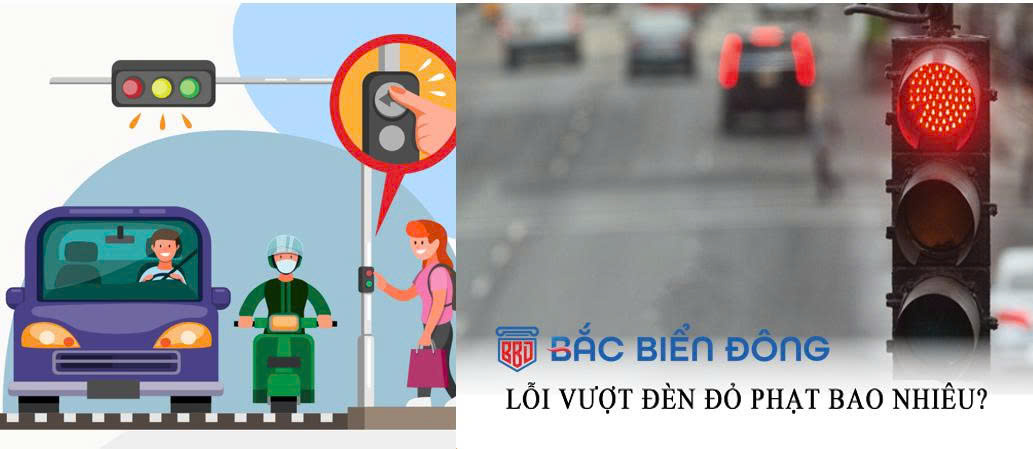 Vượt đèn đỏ xử phạt bao nhiêu